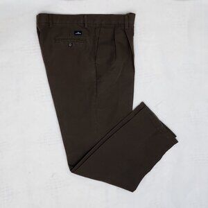 Chocolate Brown Pleated Trousers for Men